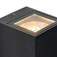 QAZQA Wandlamp zwart 2-lichts IP44 met schemersensor - Baleno II - thumbnail