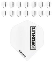 Bull's Powerflite Solid 5-pack witte flights - thumbnail