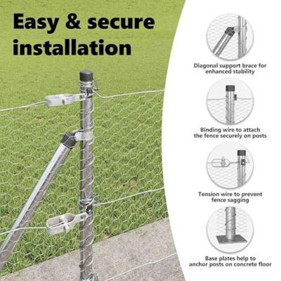 VidaXL Afrasteringspaal zilver 10 x 0,6 m (25 mm gaas) staal