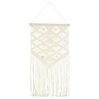 VidaXL Wandhanger macramé 40x80 cm katoen - thumbnail