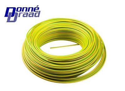VD draad Donne VD installatiedraad 2,5mm Geel/Groen rol 100 meter