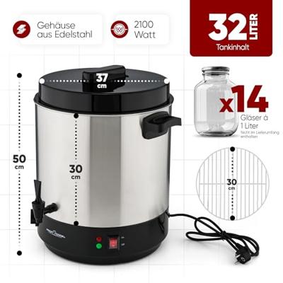 Profi Cook PC-EKA 1283 inox 501283 Inmaak- en warmedrankenautomaat Zilver Profi Cook PC-EKA 1283 inox 501283 Inmaak- en warmedrankenautomaat Zilver