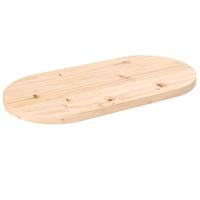 Tafelblad 60x30x2,5 cm massief grenenhout ovaal - thumbnail