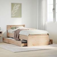 Bedframe zonder matras met hoofdbord grenenhout 100x200 cm - thumbnail