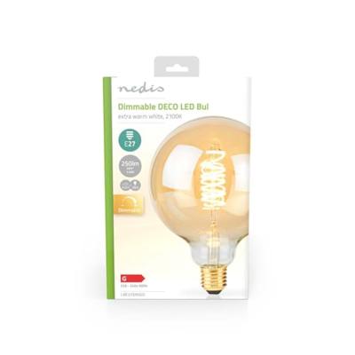 LED-Filamentlamp E27 | G95 | 3.8 W | 250 lm | 2100 K | Extra Warm Wit | Aantal lampen in verpakking: 1 Stuks LED-Filamentlamp E27 | G95 | 3.8 W | 250 lm | 2100 K | Extra Warm Wit | Aantal lampen in verpakking: 1 Stuks