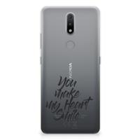 Nokia 2.4 | Siliconen hoesje | met naam Heart Smile - thumbnail