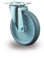 BS Rollen Zwenkwiel | wiel-d. 100 mm draagvermogen 110 kg | thermoplastisch kunststof | plaat L104xB80 mm | 1 stuk - L400.B44.101 L400.B44.101 - thumbnail