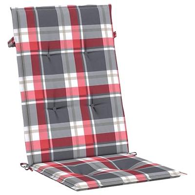 VidaXL Tuinstoelkussens 6 st 120x50x3 cm stof ruitpatroon rood VidaXL Tuinstoelkussens 6 st 120x50x3 cm stof ruitpatroon rood
