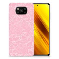 Xiaomi Poco X3 | Poco X3 Pro | TPU Case | White Flowers - thumbnail