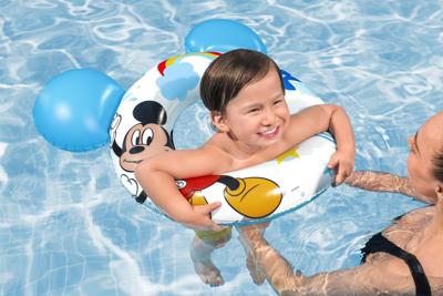 Bestway Disney Mickey Mouse Vlotter Met Oren 74x76 cm +3 tot 6 Jaar Zwembad en Strand 09109
