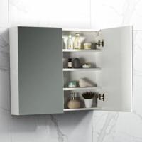 Spiegelkast Tieme hoogglans wit 80x70x16cm - thumbnail