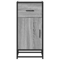 Dressoir 35,5x35x76 cm bewerkt hout en metaal grijs sonoma - thumbnail