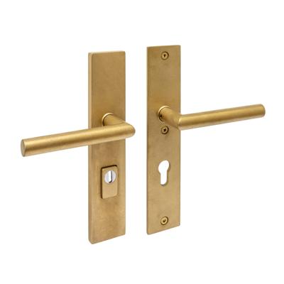 Intersteel Veiligheidsbeslag SKG3 rechthoekig klink/klink PC 72mm messing getrommeld