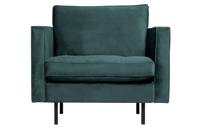 WOOOD Fauteuil 'Rodeo' Velvet, kleur Teal - thumbnail