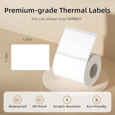 NIIMBOT A2A88358101 Etiketten (rol) 50 x 30 mm Wit 230 stuk(s) Universele etiketten - thumbnail