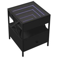 Salontafel met Infinity LED 40x40x51 cm zwart - thumbnail