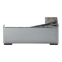 Stalen meubelpoot chroom vierkant 20 bij 20 cm en hoogte 6,5 cm - thumbnail