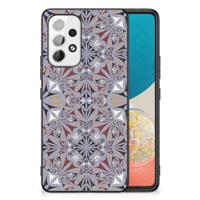 Samsung Galaxy A53 Marmeren Print Telefoonhoesje Flower Tiles - thumbnail