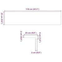 Traptreden 2 st 110x25x2 cm massief eikenhout lichtbruin - thumbnail