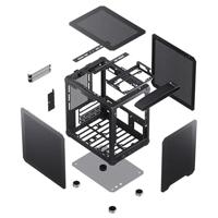 Jonsbo C6 Mini-tower Behuizing, PC-behuizing, Gaming-behuizing Zwart - thumbnail