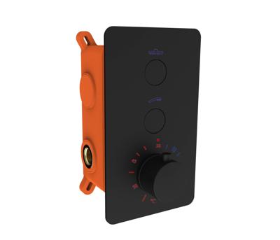 Best Design Inbouw Douchekraan Clic Nero 2-weg Thermostaat Mat Zwart