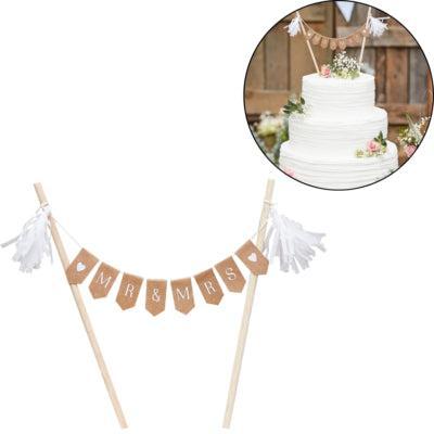 Ginger Ray taarttopper mr & mrs 18 cm | 20 stuks