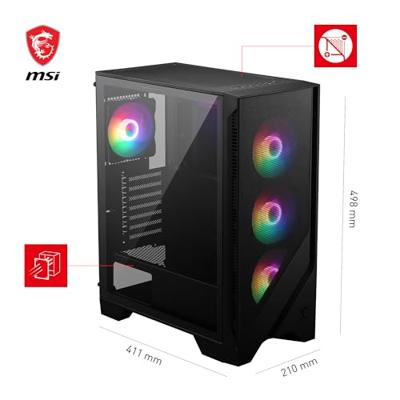 MSI MAG Forge 120A AIRFLOW Midi Tower Zwart, Transparant