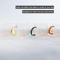 POINT-VIRGULE - Koffie & Thee - Theeglas 0,40l gekleurd Gehamerd set/4 - thumbnail