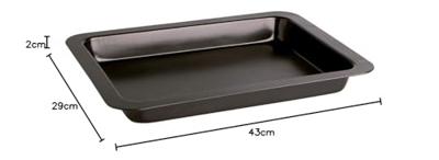 Anti-Aanbak Ovenplaat Quid Sweet Grey Zwart Gegalvaniseerd staal 43 x 29 x 2 cm