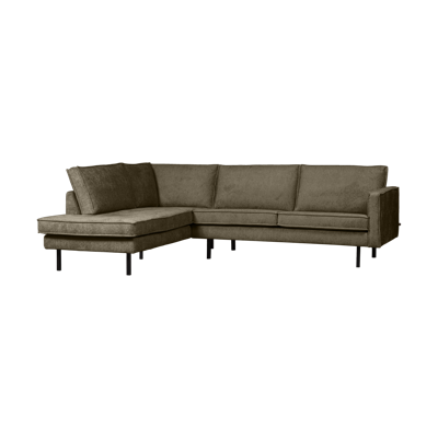 WOOOD Rodeo hoekbank links velvet Bonsai