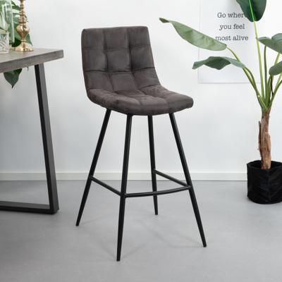 Tower Living barkruk 'Navarra' (zithoogte 75cm), kleur antraciet