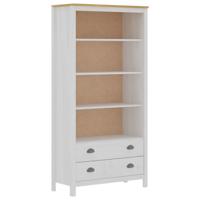 Vidaxl Boekenkast Hill Range 85x37x170,5 Cm Massief Grenenhout Wit - thumbnail