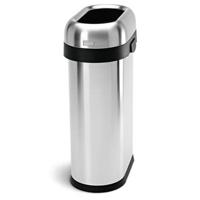 Simplehuman Afvalemmer Bullet Open Slimline 50 liter (zilver) - thumbnail