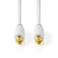 Nedis Satelliet- en Antennekabel | F-Male naar F-Male | 1 m | Wit | 1 stuks - CSBW41000WT10 CSBW41000WT10 - thumbnail