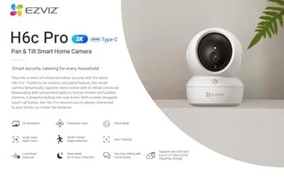 Ezviz bewakingscamera voor binnen gemotoriseerde H6C 3MP (2K)