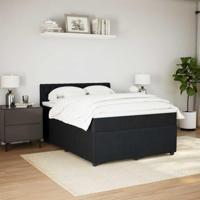 Boxspring met matras fluweel zwart 140x200 cm - thumbnail