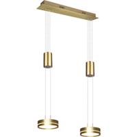 LED Hanglamp - Hangverlichting - Trion Franco - 14.4W - 2-lichts - Warm Wit 3000K - Dimbaar - Rond - Mat Goud - Aluminium - thumbnail