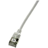 LogiLink CQ9052S RJ45 Netwerkkabel, patchkabel CAT 6A U/FTP 2.00 m Grijs Extreem dun, Vlambestendig, Flexibel, Folie afscherming, Halogeenvrij, Snagless, - thumbnail