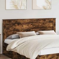 Hoofdbord met hoofdeinde Gerookt eiken 180 cm Bewerkt hout - thumbnail