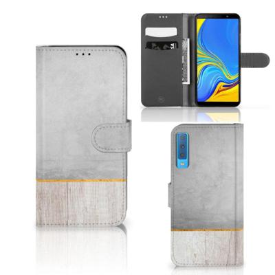 Samsung Galaxy A7 (2018) | Book Style Case | Wood Concrete Samsung Galaxy A7 (2018) | Book Style Case | Wood Concrete