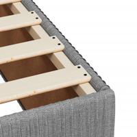 Bedframe zonder matras stof lichtgrijs 140x190 cm - thumbnail