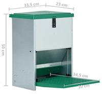 Pluimveevoerbak automatisch met pedaal 12 kg - thumbnail