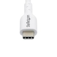 StarTech.com 3m USB-C Laadkabel, Wit, USB 2.0 Type-C Laptop Oplaadkabel, 60W 3A Power Delivery, USB-C Data Kabel, M/M - thumbnail