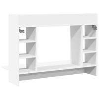 Wandbureau 105x48x75 cm bewerkt hout wit - thumbnail