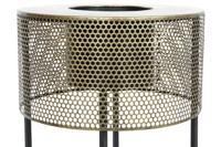 Plantenbakkenset DKD Home Decor 33 x 33 x 67 cm Zwart Gouden Metaal Loft - thumbnail