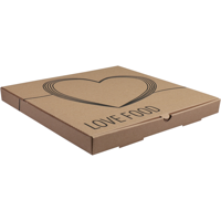 Pizzadoos | Americano Love Food | golfkarton | 32x32x3cm | americano | bruin | 150 stuks - thumbnail
