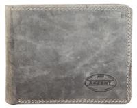 Heren portemonnee Leer Akzent Grijs Used Look - thumbnail