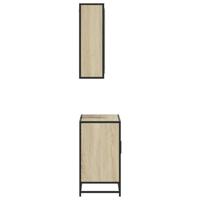 2-delige Badkamermeubelset bewerkt hout sonoma eikenkleurig - thumbnail