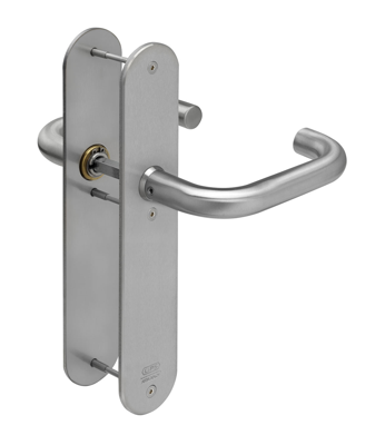 Lips ARU8201 Beslag langschild afgerond | krukmodel 10 | deurdikte 40mm en 54mm. - 10021189 Lips ARU8201 Beslag langschild afgerond | krukmodel 10 | deurdikte 40mm en 54mm. - 10021189