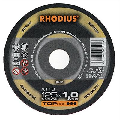 Rhodius XT10 206165 Doorslijpschijf recht 125 mm 1 stuk(s) RVS, Staal Rhodius XT10 206165 Doorslijpschijf recht 125 mm 1 stuk(s) RVS, Staal